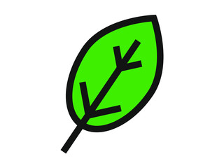 simple icon vector with tree leaf shape