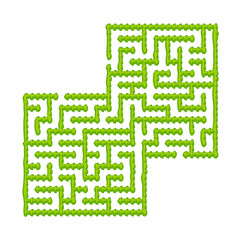 Abstact labyrinth. Educational game for kids. Puzzle for children. Maze conundrum. Find the right path. Vector illustration.