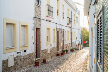 Charming street in Alcoutim, Algarve, Portugal