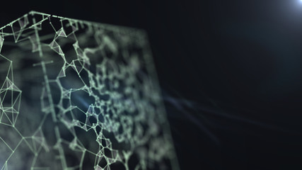 Virtual matrix background. Abstract background.