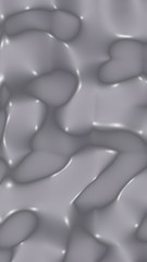 Graphic illustration - liquid pattern dark gray color. Modern abstract background. Design wallpaper. 3D illustration