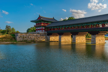 Morning Woljeonggyo Bridge in Gyeongju, South Korea