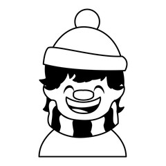 boy with hat and scarf