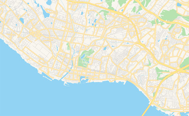 Printable street map of Akashi, Japan