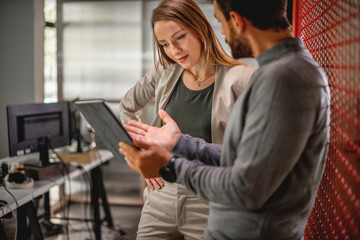 Creative team working at the office	