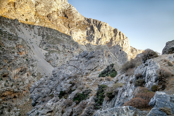 Kourtaliotiko gorge at summer. Greece. Crete.