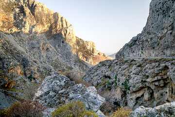 Kourtaliotiko gorge at summer. Greece. Crete.