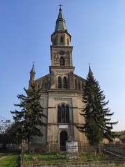 Fototapeta na wymiar Kastel Ecka Zrenjanin Serbia old Catholic church ruined
