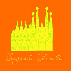 May 15, 2014: A vector illustration of La Sagrada Familia, the cathedral designed by Antoni Gaudi in Barcelona, Spain.