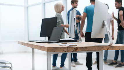 workplace business team in a modern office.