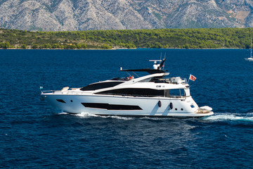 yacht floating on the adriaticsea