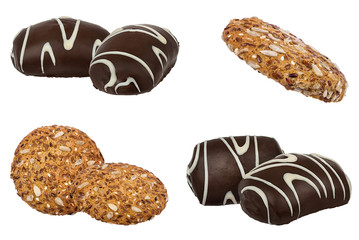 Cookies isolated on white background with clipping path