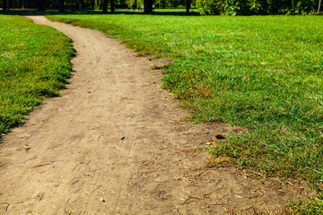Obraz premium Walkway in the park close-up.