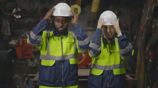 Portrait of workers in a factory