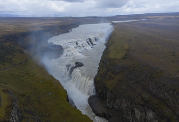 Gullfoss. Waterfall located in the canyon of Hvita river in southwest Iceland. September 2019,...
