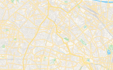 Printable street map of Toshima, Japan
