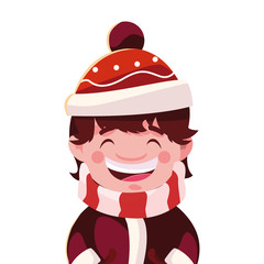 boy with hat and scarf