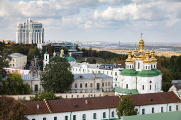 Old and modern architecture in capital city of Ukraine