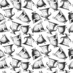 Pattern with greek vases.