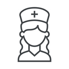 Line icon nurse