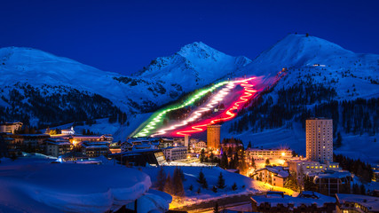 Fiaccolata at Sestriere. The most famous event of every mountain city in Italy. 