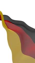  Flag of Germany. Wide format 3D illustration. State symbol of the Federal Republic of Germany. 3D rendering © Plastic man