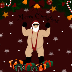 Christmas background with Santa Claus 