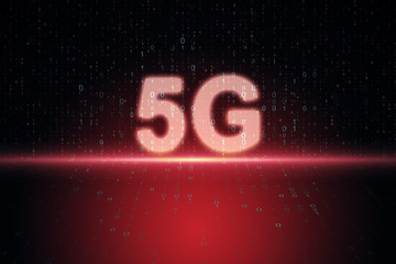 Creative red 5G background