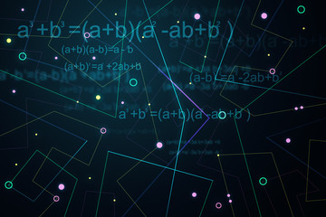 Creative blue geometric background