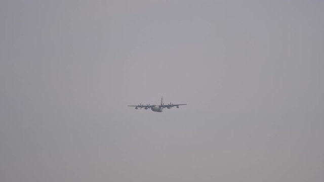 The Lockheed C130 J military transport aircraft
