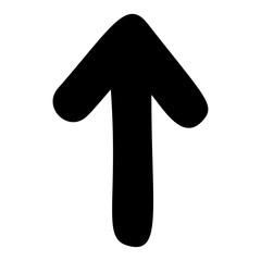 Right arrow hand drawn illustration