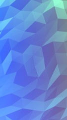 Abstract triangle geometrical blue background. Geometric origami style with gradient. 3D illustration