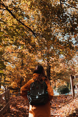 young woman in the forest