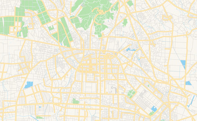 Printable street map of ota, Japan