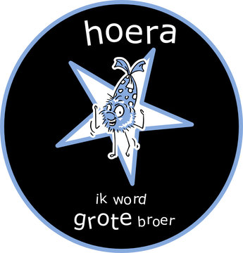"hoera ik word grote broer" Dutch translation of "hurray i am going to be a big brother"