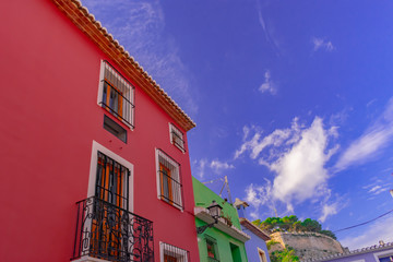 Old town of Denia city in Alicante, coastal and cultural tourist icon in Spain