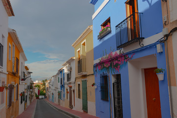 Old town of Denia city in Alicante, coastal and cultural tourist icon in Spain
