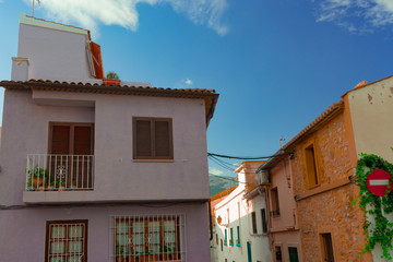 Old town of Denia city in Alicante, coastal and cultural tourist icon in Spain