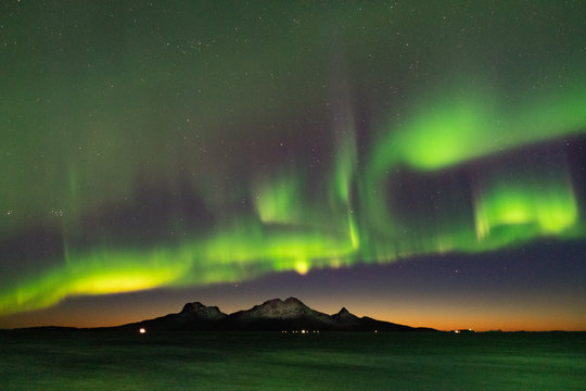 Aurora over Landegode in Nordland