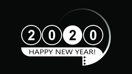 2020. New Year / Christmas banner. Ready-made illustration or element for your design. Vector.