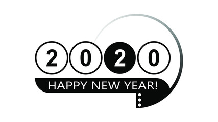 2020. New Year / Christmas banner. Ready-made illustration or element for your design. Vector.