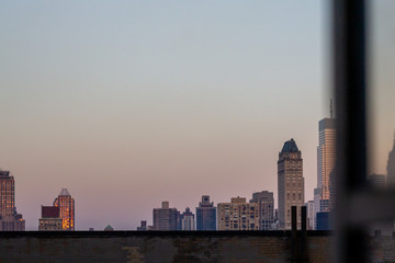 Skyline de Manhattan al atardecer