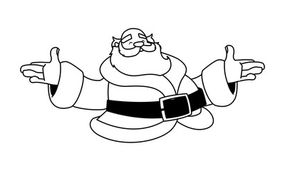 santa claus on white background