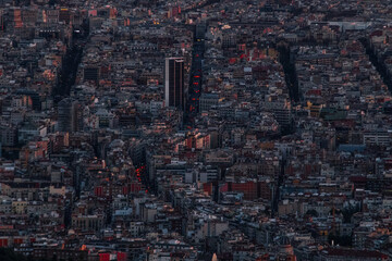 Night city streets, barcelona