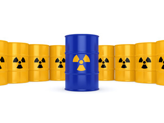 3D rendering radioactive barrels © apopium