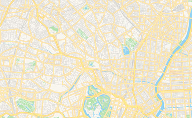 Printable street map of Bunkyo, Japan