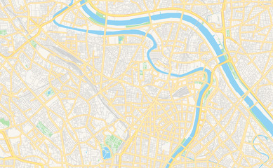 Printable street map of Arakawa, Japan
