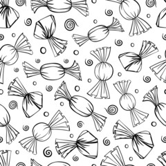 pattern candy doodle holiday sketch stroke coloring seamless pattern