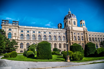 Fototapeta na wymiar The unusually beautiful building of the Museum of Natural History. Vienna. Austria
