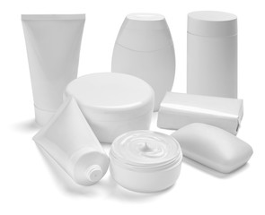  white cream container jar beauty moisturizer tube soap